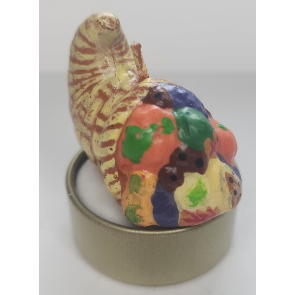 Vintage Thanksgiving‎ Cornucopia Tealight Candle 2" SKU H71